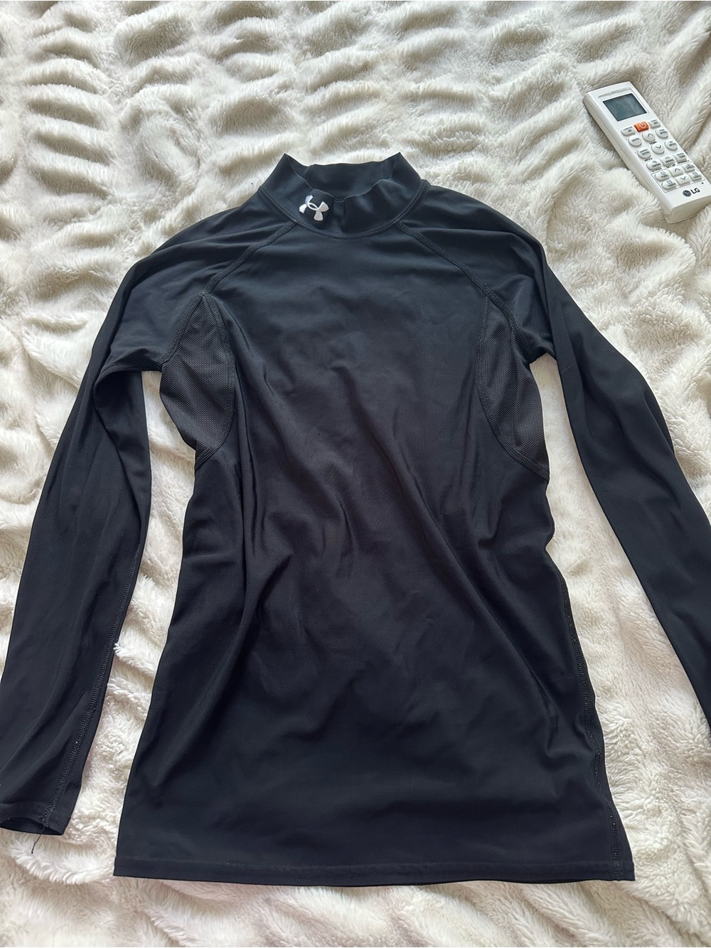 Under Armour Black Long-Sleeve Mock Neck Performance Top